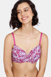 Zivame Pixel Play Padded Wired 3/4Th Coverage Beach Top - Vivid Viola — thumbnail 1